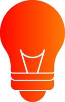 Light Bulb Glyph Gradient Icon vector