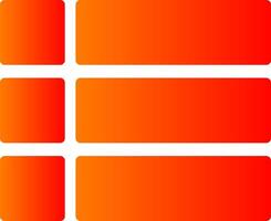 Menu Glyph Gradient Icon vector