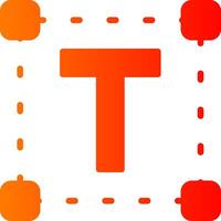 Text Glyph Gradient Icon vector