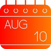 August Glyph Gradient Icon vector