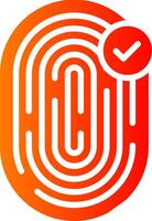 Biometric Identification Glyph Gradient Icon vector