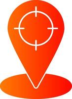 Location Marker Glyph Gradient Icon vector
