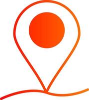 Map Pointer Glyph Gradient Icon vector