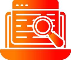 Search Data Glyph Gradient Icon vector