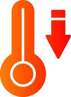 Temperature Glyph Gradient Icon vector