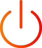 Turn On Glyph Gradient Icon vector