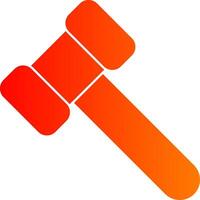 Hammer Glyph Gradient Icon vector