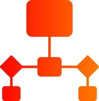 Flowchart Glyph Gradient Icon vector