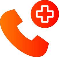 Emergency Call Glyph Gradient Icon vector