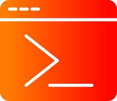 terminal Glyph Gradient Icon vector