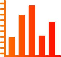 Statistics Glyph Gradient Icon vector