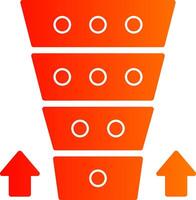 Funnel Chart Glyph Gradient Icon vector