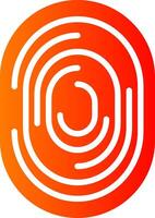 Fingerprint Glyph Gradient Icon vector