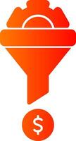 Conversion Glyph Gradient Icon vector