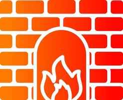 Firewall Glyph Gradient Icon vector