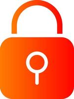 lock Glyph Gradient Icon vector