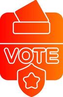 Voting Box Glyph Gradient Icon vector