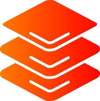 Layers Glyph Gradient Icon vector