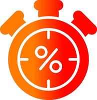 Timer Glyph Gradient Icon vector