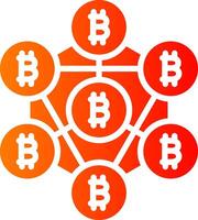 Blockchain Glyph Gradient Icon vector