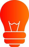 bulb Glyph Gradient Icon vector