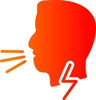 Difficult Breathing Glyph Gradient Icon vector