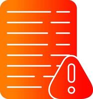 Error Glyph Gradient Icon vector