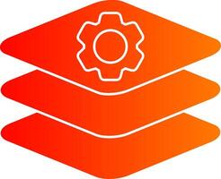 Layers Glyph Gradient Icon vector