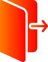 Logout Glyph Gradient Icon vector