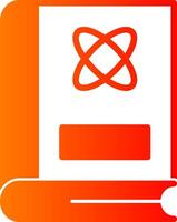 Atom Glyph Gradient Icon vector