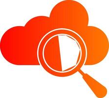 Cloud Computing Glyph Gradient Icon vector