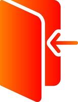 Logout Glyph Gradient Icon vector