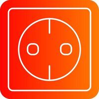 socket Glyph Gradient Icon vector