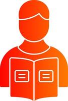 Homework Glyph Gradient Icon vector