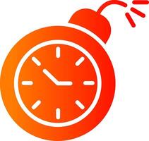Deadline Glyph Gradient Icon vector