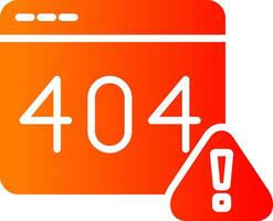 Error404 Glyph Gradient Icon vector