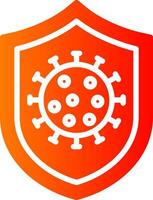 Shield Glyph Gradient Icon vector