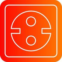 Socket Glyph Gradient Icon vector