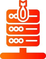Server Glyph Gradient Icon vector