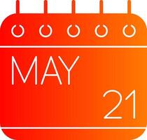 May Glyph Gradient Icon vector