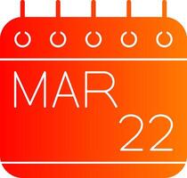 March Glyph Gradient Icon vector