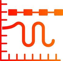 Multiple Trend Chart Glyph Gradient Icon vector