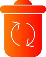 Recycle Glyph Gradient Icon vector