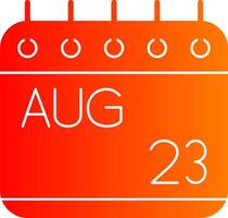 August Glyph Gradient Icon vector