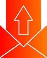 Mail Glyph Gradient Icon vector