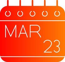 March Glyph Gradient Icon vector