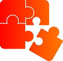 Puzzle Glyph Gradient Icon vector