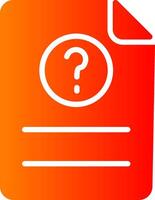 Ask Glyph Gradient Icon vector