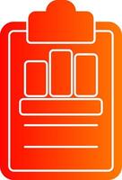 Clipboard Glyph Gradient Icon vector