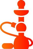 Hookah Glyph Gradient Icon vector